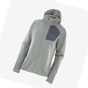 Salomon ESSENTIAL LIGHTWARM HOODED Kadın Kapüşonlu Sweatshirt Yeşil | TR 2506OKI